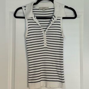 LOFT Sleeveless cotton Ribbed Top